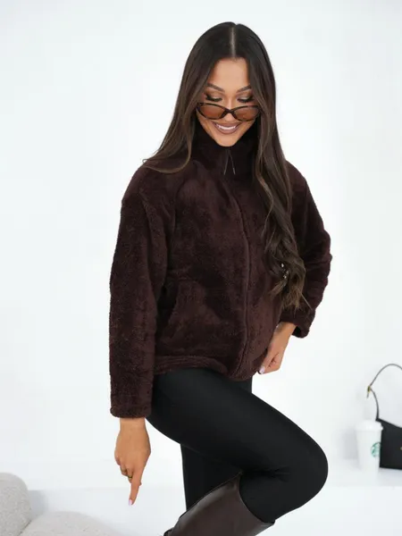 Rozpinana bluza o kroju oversize z wysoką stójką