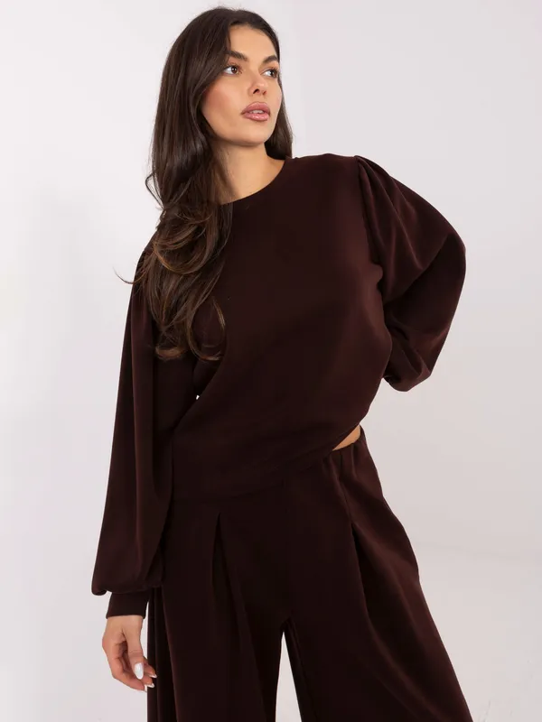 Wygodne spodnie dresowe o kroju wide leg - widok 2