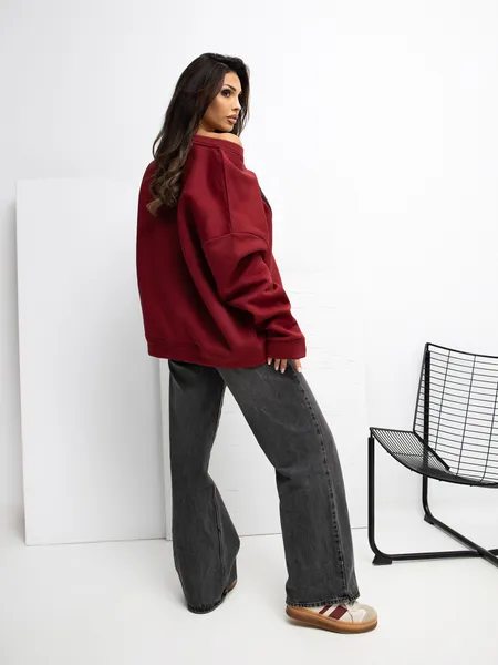 Bluza oversize z napisem w klimacie retro