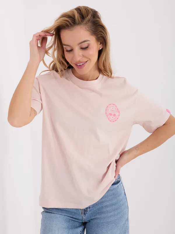 Casualowy t-shirt z nadrukiem w stylu retro