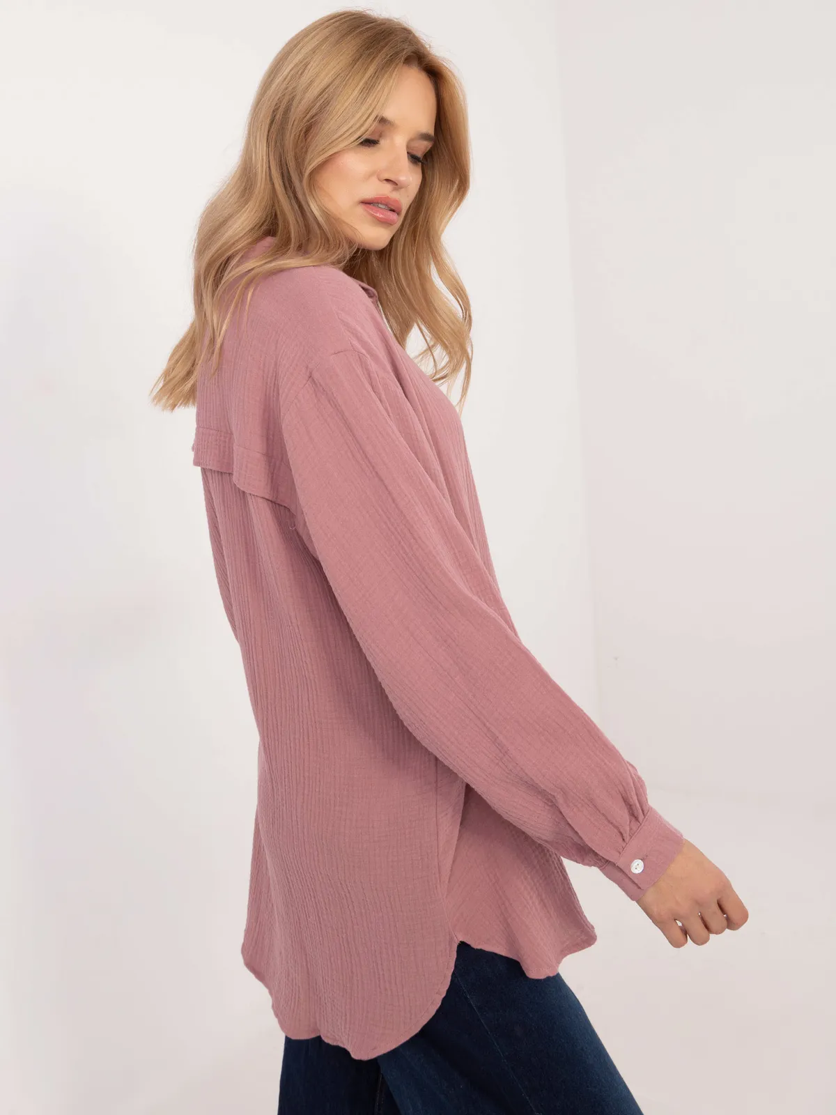 Luźna koszula oversize o kroju casualowym - zdjęcie 1