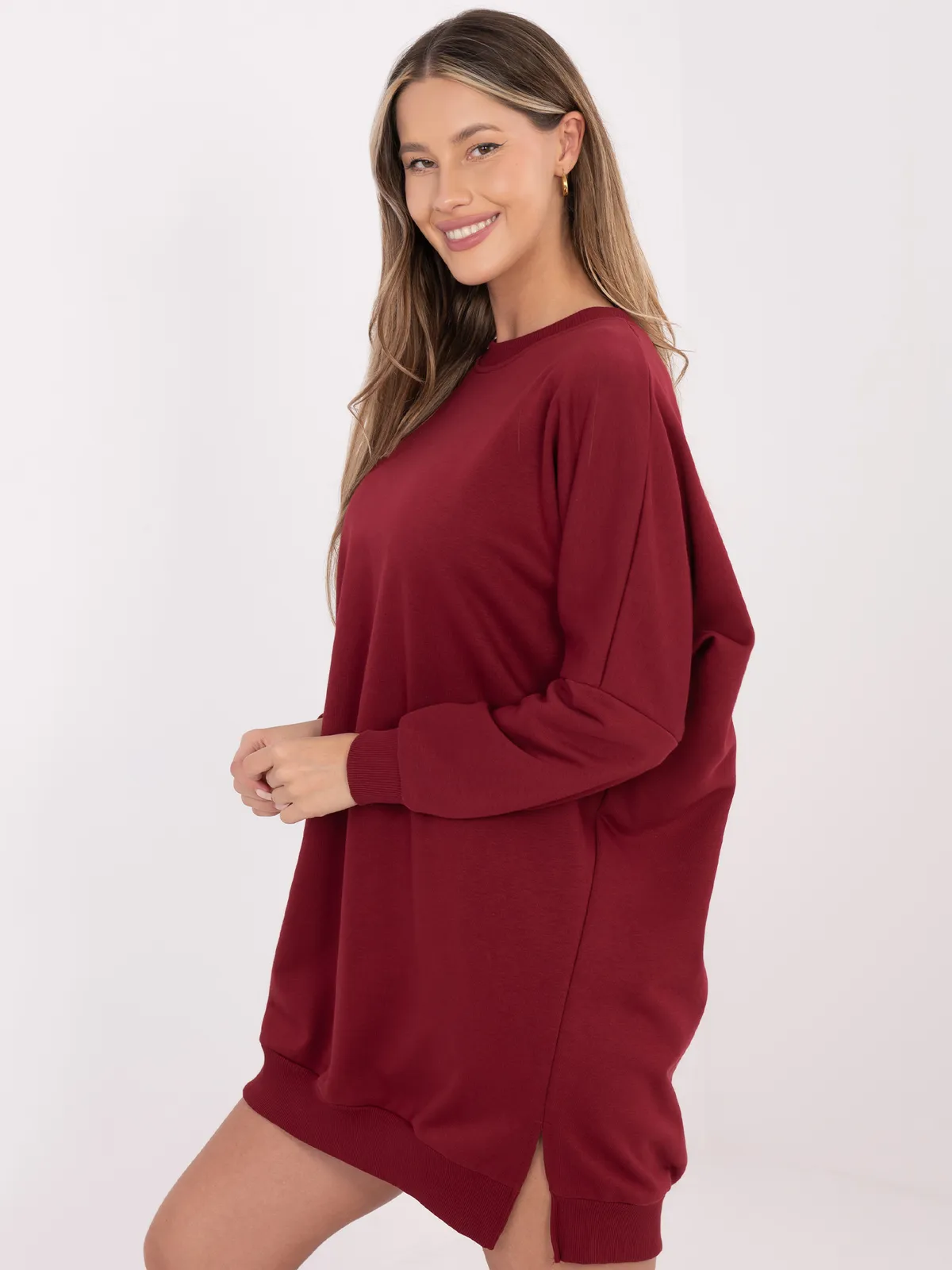 Morska sukienka dresowa oversize - zdjęcie 3