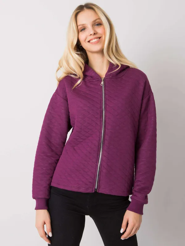 Pikowana bluza rozpinana z kapturem oversize - widok 2